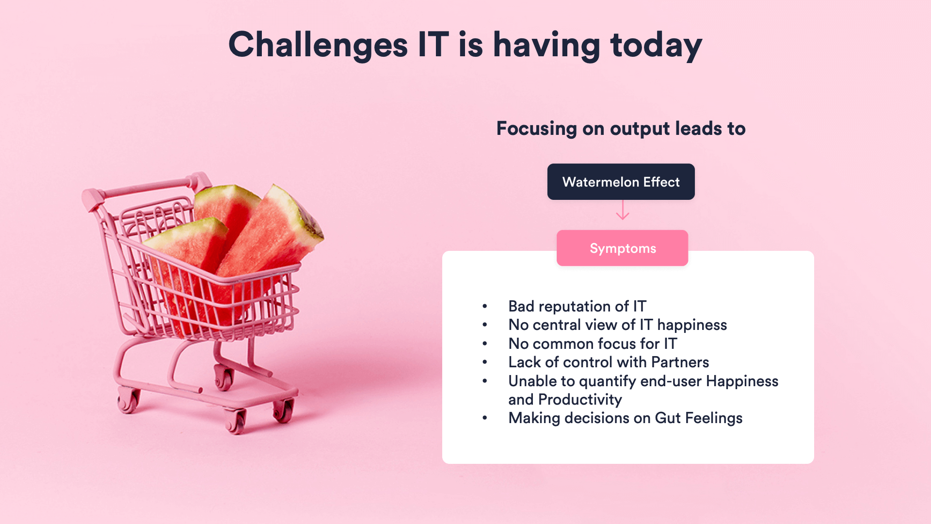 Typical IT challenges caused by Watermelon effect