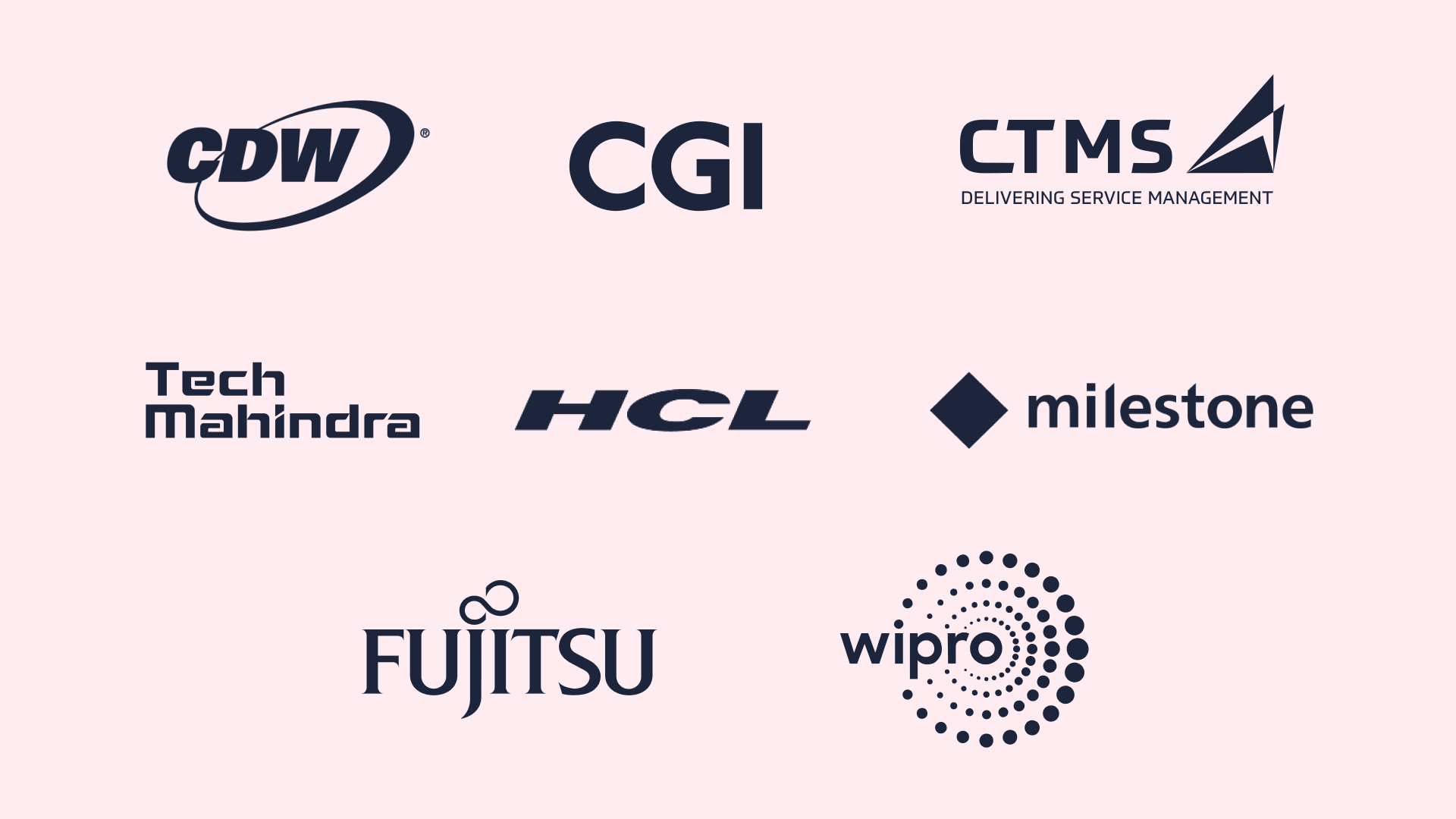 Global Partner Logos with pink background